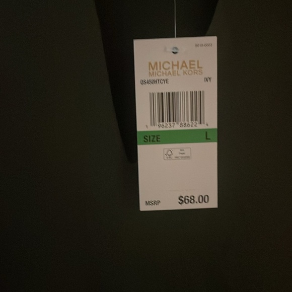 Green NWT Michael Kors V-neck Tee - Picture 8 of 9